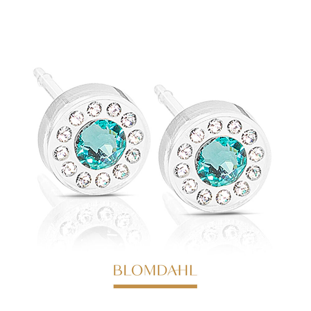 Brilliance Halo Crystal/ Turquoise 6 mm SFJ